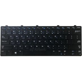 Replacement US Keyboard with Frame No Backlight for Dell Latitude 11 3180 3189 3190 3190 2in1 Latitude 13 3300 3310 3380-343NN 0343NN NG83V