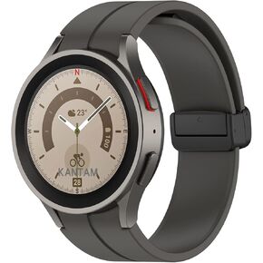 Galaxy Watch 6/5/4 Band 40mm 44mm,for Samsung Galaxy Watch 6 Classic Bands 47mm 43mm/Galaxy 4 Classic 46mm 42mm/watch 5 pro Men Women,Magnetic Clasp Silicone Sport Strap Wristband Correa Bracelet