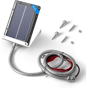 Solar Panel for Deer Feeder - 6V Solar Panel Waterproof Small Solar Battery Charger Maintainer with an Adjustable Bracket and Alligator Clip for 6 Volt Rechargeable Batteries