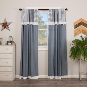 VHC Brands Sawyer Mill Charcoal Valance Curtain Farmhouse Country Chicken Cotton Gray and Tan for Kitchen Window 20x72