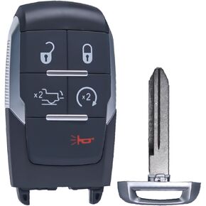 Keyless Entry Remote Control Key Fob Replacement Fits for Dodge Ram 2500 3500 4500 5500 2019 2020 2021 2022 2023 2024 GQ4-76T 68374994AC 68374994AA 68374994AB 5buttons 433 MHz