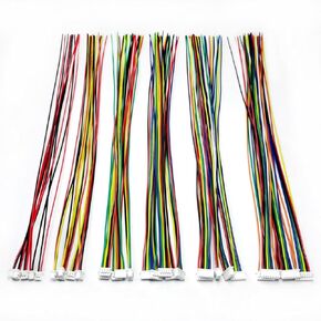 BOJOUL for 30 Pcs JST 1.25mm 2 3 4 5 6 7 Pin 28AWG Female Connector Plug with Wire Cable 20cm Used in PCB Toys Household Appliances etc