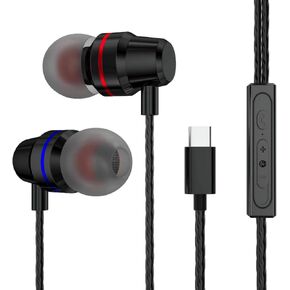 USB C Headphones Type C earbuds in Ear Earphones with Microphones Waterproof Ear buds Compatible with Samsung Galaxy S22 S21 Ultra S20 FE Note 20 10, Google Pixel 7 6 5 4, One Plus 9 8 7T, Black