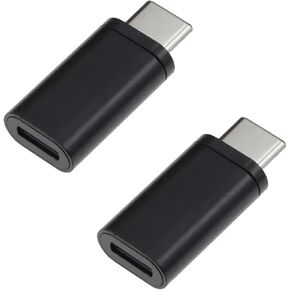 Black Lightning to USB-C Adapter (Pack of 2) - Lightning to USB-C Converter - Versatile Compatibility, Ideal for iPhones and Newer USB-C Gadgets - High-Speed Data Transfer