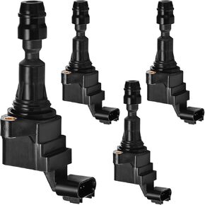 BDFHYK Ignition Coil Pack UF491 and Iridium Spark Plugs 12578224 Compatible with Buick Chevrolet GMC Pontiac Saab Saturn 2.0L 2.2L 2.4L L4, Sets of 4