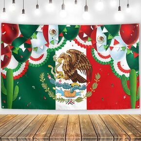 Mexican Independence Day Decorations Mexican Banner Sign Viva Mexico Backdrop Mexico Independence Day Decorations for For Home Party