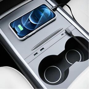 for Tesla USB Hub with 2021 2022 2023 Model 3/Y Car USB Charger Multi Port Interior Accessories Fit for Tesla Center Console Docking Station(3 Ports)