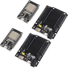 مجموعتان من لوحة تطوير ESP32 من النوع C USB ESP-WROOM-32 ESP-32S CH340C WiFi + بلوتوث طاقة منخفضة للغاية ثنائي النواة ESP32-DevKitC-32 ESP-WROOM-32 مع لوحة توسيع لـ Arduino