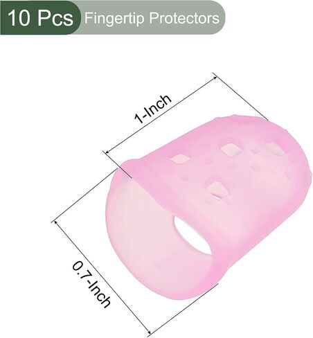 YOKIVE 10 Pcs Fingertip Protector Silicone Fingertip Covers | Protect Fingers, Great for Playing Guitar, Sewing, Cutting (Dark Blue, 29mm/1.15-inch) in Saudi Arabia