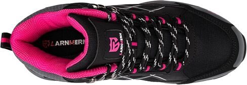 أحذية LARNMERN من الصلب لأصابع القدم للنساء، أحذية المشي لمسافات طويلة، بناء آمن، مقاومة للثقب، مقاومة للانزلاق، صناعية ثابتة، خفيفة الوزن ومريحة ومتينة (7 نساء، كحلي) in Kuwait