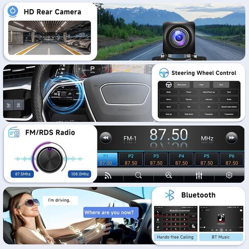 2+64G لسيارة VW Passat Jetta Seat Golf Skoda Polo Tiguan Beetle Android13 ستيريو سيارة 7 بوصة راديو مزدوج Din لاسلكي CarPlay Android Auto Bluetooth GPS WiFi FM كاميرا احتياطية MIC in Saudi Arabia