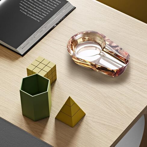 منفضة سجائر من الزجاج الكريستالي، منفضة سجائر سيجار؛ منفضة سجائر منزلية، منفضة سجائر خارجية؛ منفضة سجائر هدية لتزيين المنزل (أبيض) in Kuwait