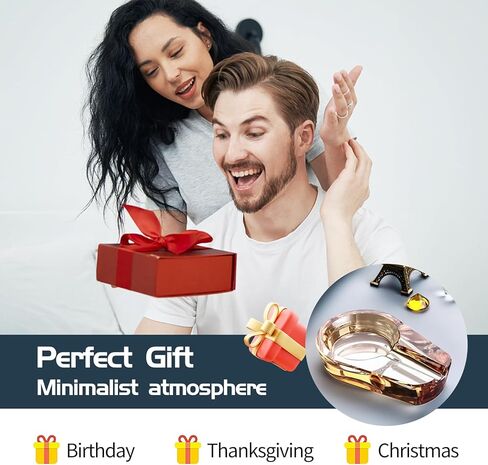 منفضة سجائر من الزجاج الكريستالي، منفضة سجائر سيجار؛ منفضة سجائر منزلية، منفضة سجائر خارجية؛ منفضة سجائر هدية لتزيين المنزل (أبيض) in Kuwait