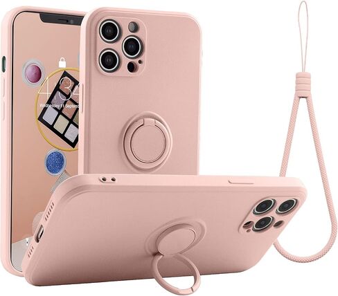 ABITKU Stand Case Compatible with iPhone 12 Pro, 360°Ring Holder (Support Magnetic Kickstand Car Mount) Microfiber Cloth Shockproof Protective for iPhone 12 Pro 6.1 inch (Mint) in Saudi Arabia