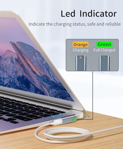 Magnetic T-Tip USB C Adapter Compatible with Magnetic 2 MacBook Pro Air, Type-C PD Power Fast Charging Adapter Replacement for MacBook Power Supply,MacBook Pro Works with 100W in Saudi Arabia
