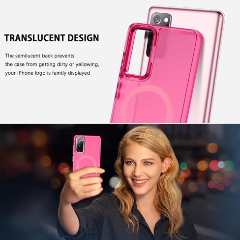 حافظة DUEDUE لهاتف Samsung Galaxy S20 FE مغناطيسية [متوافقة مع Magsafe]، غطاء حماية كامل للجسم بظهر شفاف غير لامع مضاد للخدش وصدمات لهاتف Samsung S20 FE 4G/5G، أسود in Saudi Arabia