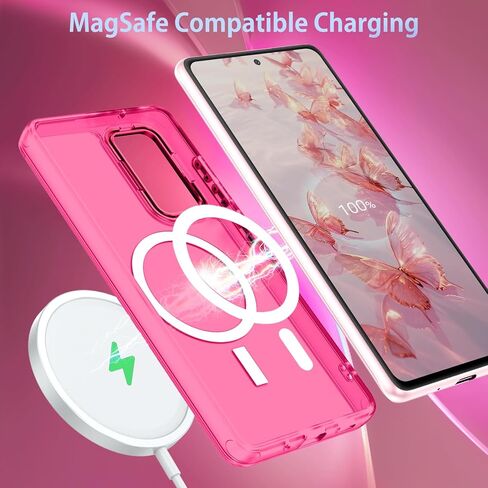حافظة DUEDUE لهاتف Samsung Galaxy S20 FE مغناطيسية [متوافقة مع Magsafe]، غطاء حماية كامل للجسم بظهر شفاف غير لامع مضاد للخدش وصدمات لهاتف Samsung S20 FE 4G/5G، أسود in Saudi Arabia