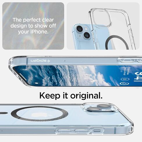 Spigen Ultra Hybrid MagFit Designed for iPhone 14 Case (2022) [Anti-Yellowing] [Military-Grade Protection] Compatible with MagSafe - White in Saudi Arabia