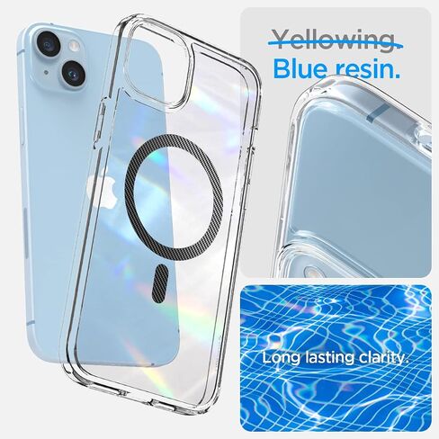 Spigen Ultra Hybrid MagFit Designed for iPhone 14 Case (2022) [Anti-Yellowing] [Military-Grade Protection] Compatible with MagSafe - White in Saudi Arabia