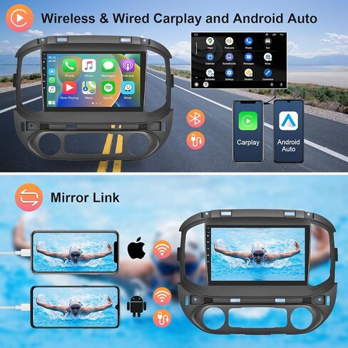 Hodozzy 2G 64G Android Car Stereo for Chevy Colorado/GMC Canyon 2015-2019 Radio Carplay Wireless Android Auto,9 inch Touch Screen with GPS/WiFi/Bluetooth, FM RDS, Mirror Link, Backup Camera Radio in Saudi Arabia