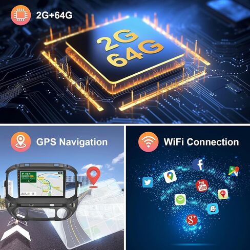 Hodozzy 2G 64G Android Car Stereo for Chevy Colorado/GMC Canyon 2015-2019 Radio Carplay Wireless Android Auto,9 inch Touch Screen with GPS/WiFi/Bluetooth, FM RDS, Mirror Link, Backup Camera Radio in Saudi Arabia