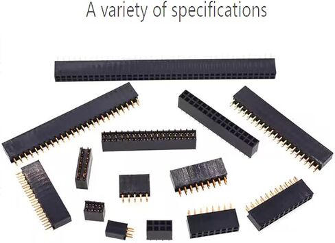 2.54mm 2 x 20Pin Female Socket Pin Header 20P Straight Dual Row Header Kit PCB Female Header Pin Header Connector, Pack of 30 in Saudi Arabia