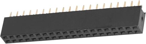 2.54mm 2 x 20Pin Female Socket Pin Header 20P Straight Dual Row Header Kit PCB Female Header Pin Header Connector, Pack of 30 in Saudi Arabia