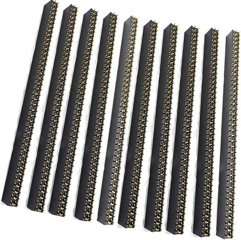 2.54mm 2 x 20Pin Female Socket Pin Header 20P Straight Dual Row Header Kit PCB Female Header Pin Header Connector, Pack of 30 in Saudi Arabia