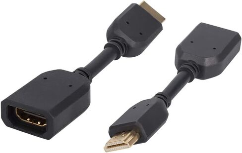 YuCool 9 حزمة محول HDMI بزاوية، 90 و270 درجة عمودي مسطح يسار ويمين 90 درجة ذكر إلى أنثى محول HDMI موسع ومحول أنثى إلى أنثى - مطلي بالذهب in Kuwait