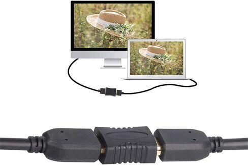 YuCool 9 حزمة محول HDMI بزاوية، 90 و270 درجة عمودي مسطح يسار ويمين 90 درجة ذكر إلى أنثى محول HDMI موسع ومحول أنثى إلى أنثى - مطلي بالذهب in Kuwait