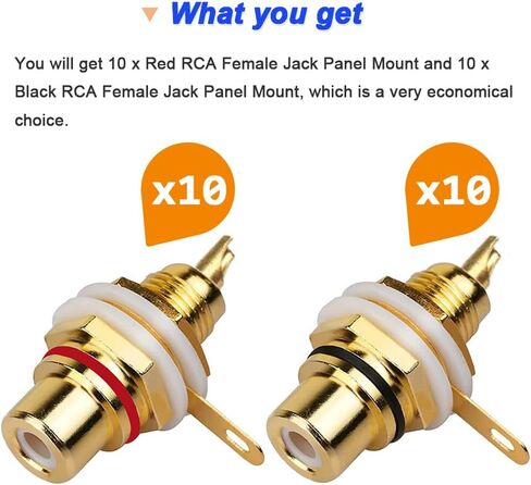 محول تركيب لوحة هيكل موصل مقبس أنثى RCA، مقبس طرفية صوت RCA مطلي بالذهب لمكبر الصوت، والتليفزيون، وأقراص DVD، والكمبيوتر، ومكبر الصوت، مع أنبوب حرارة 1 متر (20 حزمة) in Saudi Arabia