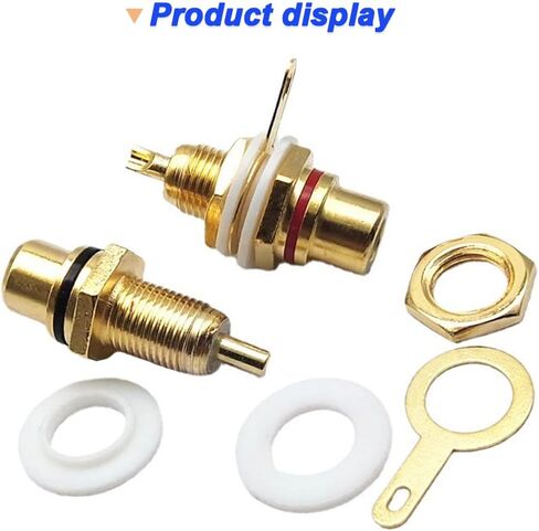 محول تركيب لوحة هيكل موصل مقبس أنثى RCA، مقبس طرفية صوت RCA مطلي بالذهب لمكبر الصوت، والتليفزيون، وأقراص DVD، والكمبيوتر، ومكبر الصوت، مع أنبوب حرارة 1 متر (20 حزمة) in Saudi Arabia