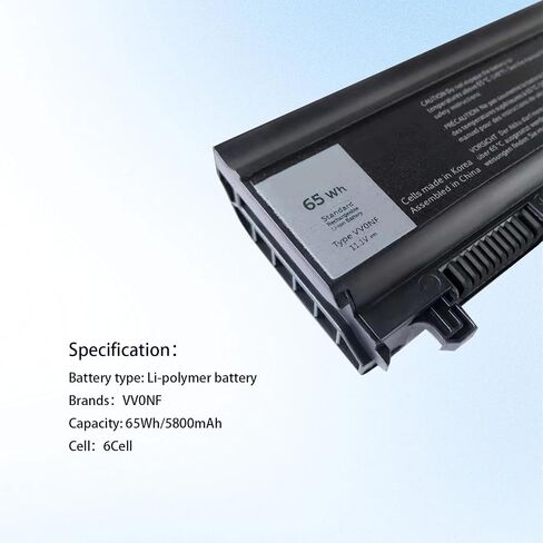 بطارية بديلة N5YH9 VV0NF لجهاز Dell Latitude E5440 E5540 0M7T5F 0K8HC 1N9C0 7W6K0 F49WX NVWGM CXF66 WGCW6 [11.1V] (VV0NF) in Saudi Arabia