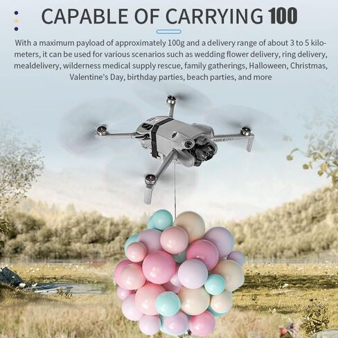 قطارة الحمولة BTG Mini 4 Pro Drone Airdrop متوافقة مع DJI Mini 4 Pro Drone إطلاق الحمولة النافعة قطارة الحمولة الصافية جهاز نقل تسليم مقترحات الزفاف in Saudi Arabia