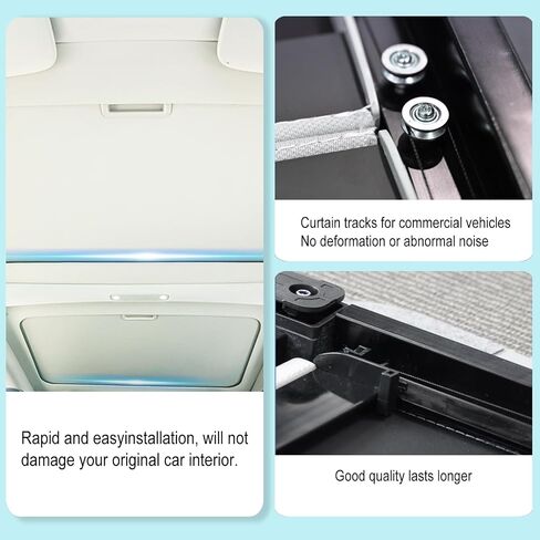 Upgraded Sunshade for Tesla Model 3/Y Windshield, Reinforced Metal Frame Advanced UV Protection Fabric, Full-Size Foldable Front Sun Shade, Professional Accessories to Protect Interier & Keep Cooling in Saudi Arabia