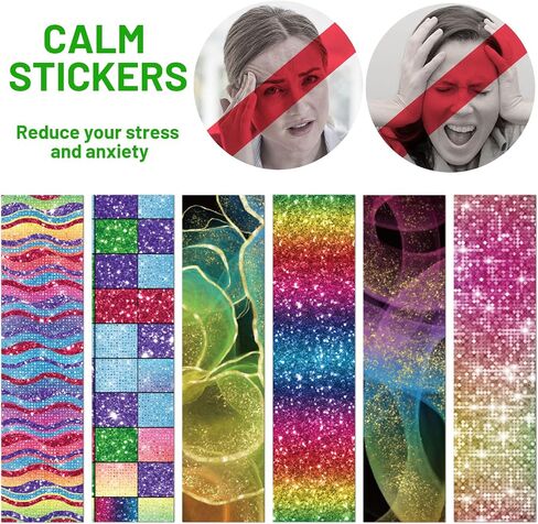 Anxiety Sensory Stickers 50PCS Starry Calm Stickers Strips Anxiety Relief Calm Stickers Sensory Adhesives Strips for Kids Adults Teens Classroom Office Home in Saudi Arabia
