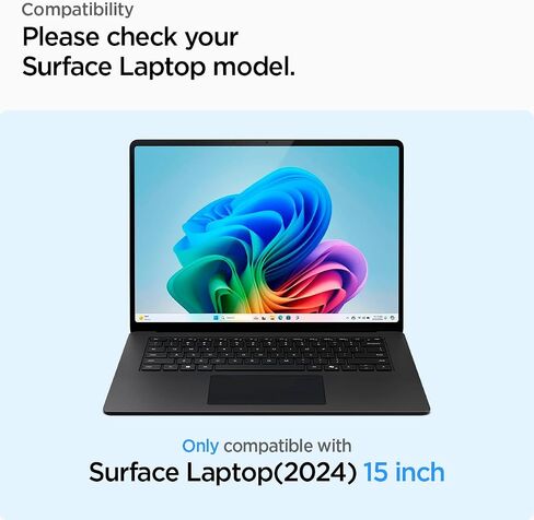 Spigen Tempered Glass Screen Protector [GlasTR Slim] Designed for New Surface Laptop 15 inch [9H Hardness] in Saudi Arabia