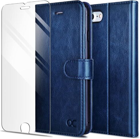 OCASE Wallet Case Compatible for iPhone SE 2022 5G, iPhone 7/8/SE 2020 Case [Card Slot] [Kickstand] [Screen Protector] PU Leather Flip Folio Phone Cover for iPhone 7/8/SE2/SE3 - Black in Kuwait