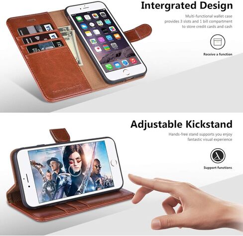 حافظة محفظة OCASE متوافقة مع iPhone SE 2022 5G، iPhone 7/8/SE 2020 [فتحة بطاقة] [مسند] [واقي شاشة] غطاء هاتف قابل للطي من جلد البولي يوريثان لهاتف iPhone 7/8/SE2/SE3 - أسود in Kuwait