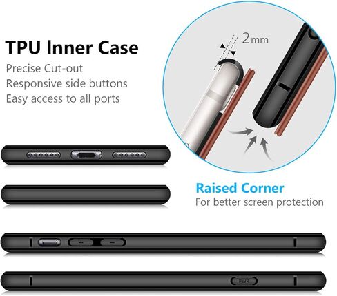 حافظة محفظة OCASE متوافقة مع iPhone SE 2022 5G، iPhone 7/8/SE 2020 [فتحة بطاقة] [مسند] [واقي شاشة] غطاء هاتف قابل للطي من جلد البولي يوريثان لهاتف iPhone 7/8/SE2/SE3 - أسود in Kuwait