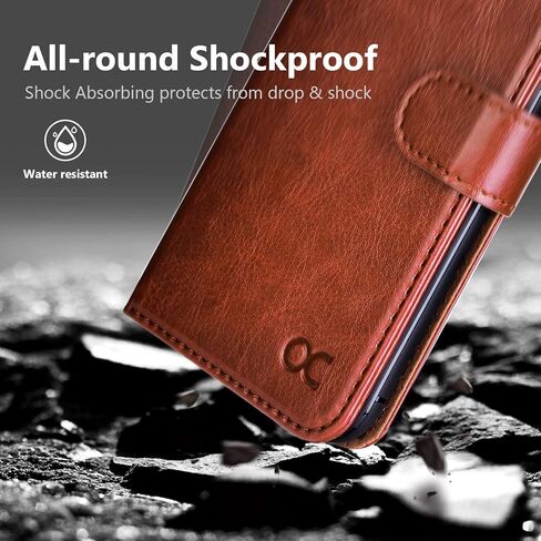 حافظة محفظة OCASE متوافقة مع iPhone SE 2022 5G، iPhone 7/8/SE 2020 [فتحة بطاقة] [مسند] [واقي شاشة] غطاء هاتف قابل للطي من جلد البولي يوريثان لهاتف iPhone 7/8/SE2/SE3 - أسود in Kuwait