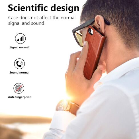 حافظة محفظة OCASE متوافقة مع iPhone SE 2022 5G، iPhone 7/8/SE 2020 [فتحة بطاقة] [مسند] [واقي شاشة] غطاء هاتف قابل للطي من جلد البولي يوريثان لهاتف iPhone 7/8/SE2/SE3 - أسود in Kuwait