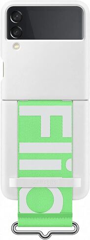 Samsung Galaxy Z Flip3 Silicone Cover with Strap - Official Case - White in Kuwait