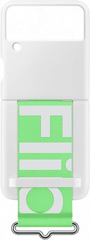 Samsung Galaxy Z Flip3 Silicone Cover with Strap - Official Case - White in Kuwait