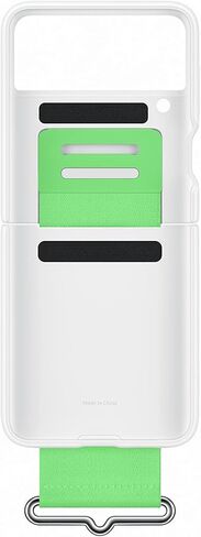 Samsung Galaxy Z Flip3 Silicone Cover with Strap - Official Case - White in Kuwait