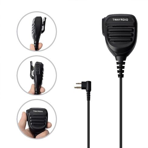 ميكروفون TWAYRDIO بديل محمول لأجهزة راديو Motorola، موصل 2pin XLR، مشبك دوار 360 درجة، صوت واضح، تصميم مضغوط in Saudi Arabia