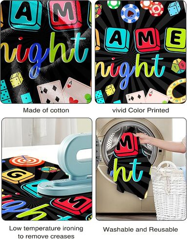 Mocsicka Game Night Backdrop Board Game Game Night Decorations for Adults Chess Card Game On Backdrop Party Supplies Banner Photo Booth Props(7x5ft) in Saudi Arabia