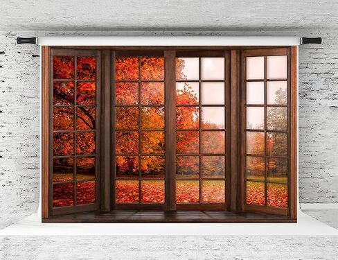 Kate Fall Backdrops for Photography Thanksgiving Backdrop Microfiber Autumn Backdrop with Maples, 8×8ft in Saudi Arabia