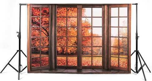 Kate Fall Backdrops for Photography Thanksgiving Backdrop Microfiber Autumn Backdrop with Maples, 8×8ft in Saudi Arabia