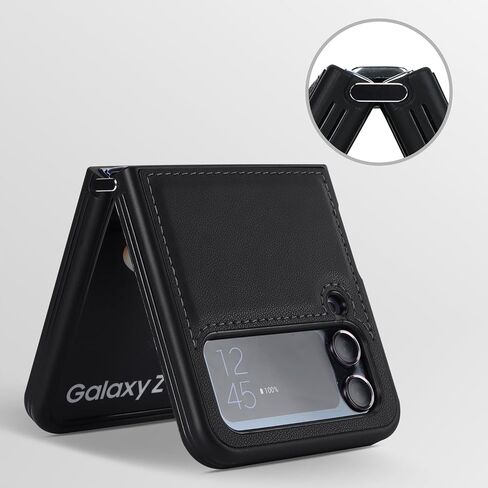 حافظة Cavor لهاتف Samsung Galaxy Z Flip 4 Magsafe، حافظة Galaxy Z flip 4 Magsafe، حافظة هاتف لهاتف Z Flip 4 مع مغناطيس، حافظة جلدية مقاومة للصدمات - أسود in Saudi Arabia